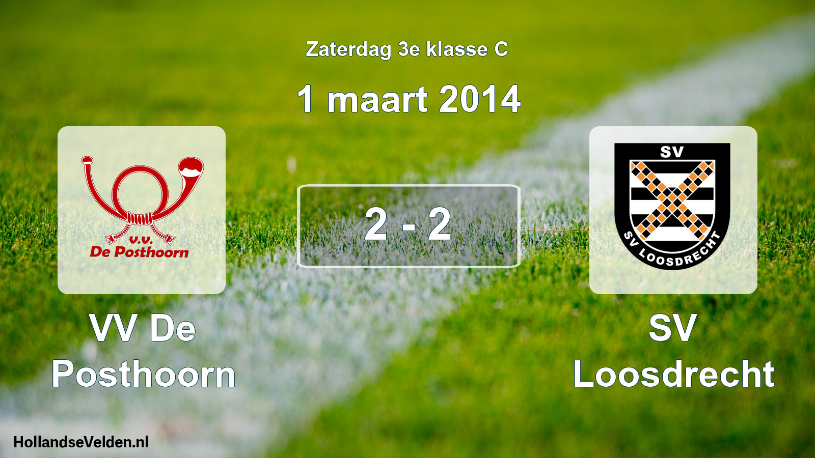 Total number of matches played: VV De Posthoorn - SV Loosdrecht 2 - 2 (1 March 2014)