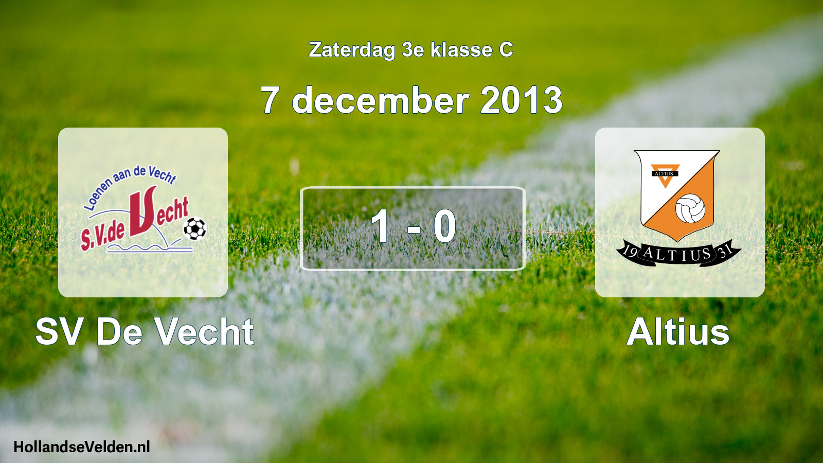 Total number of matches played: SV De Vecht - Altius 1 - 0 (7 December 2013)