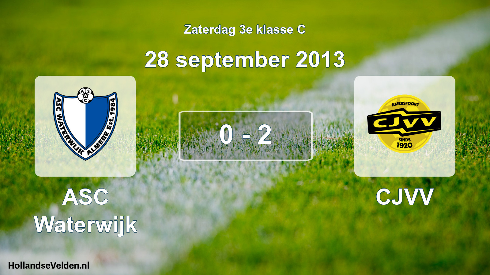 Total number of matches played: ASC Waterwijk - CJVV 0 - 2 (28 September 2013)