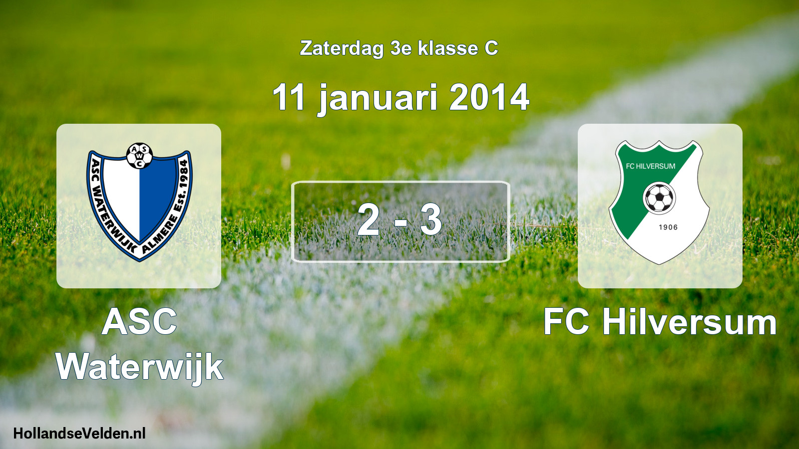 Total number of matches played: ASC Waterwijk - FC Hilversum 2 - 3 (11 January 2014)